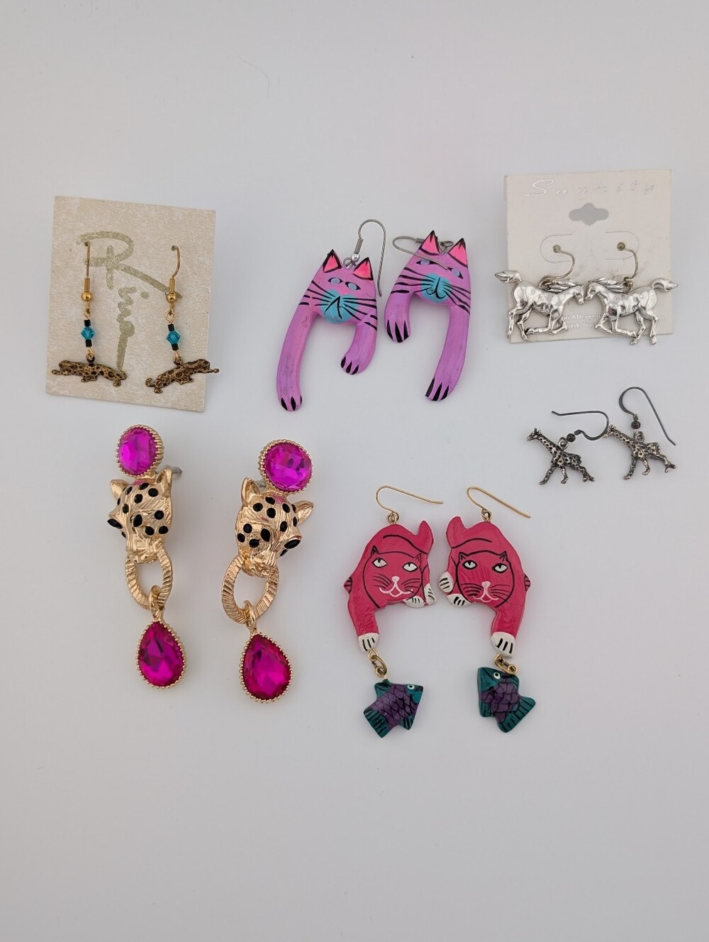 Jewelry Lot #64 - Animal Earrings - Vintage & Modern - Estate Jewelry Bag - Picture 2 of 8